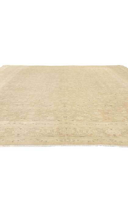 10 x 13 Neutral Vintage Persian Tabriz Rug 60688