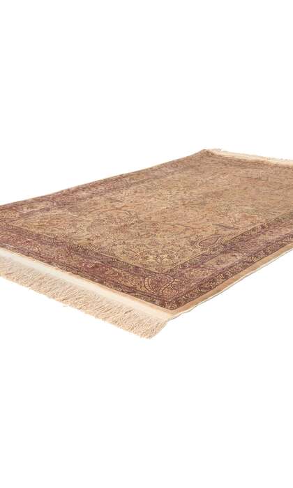 3 x 5 Antique Turkish Silk Hereke Prayer Rug 78665