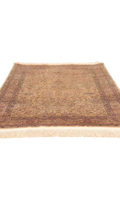 3 x 5 Antique Turkish Silk Hereke Prayer Rug 78665