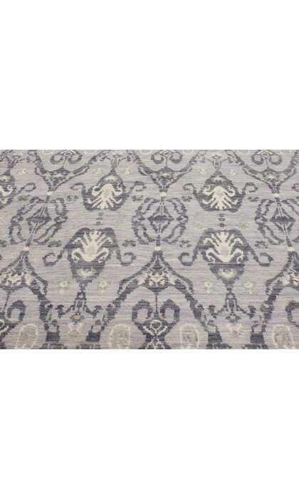 10 x 14 Transitional Gray Ikat Rug 30262