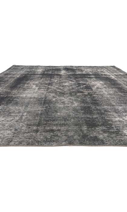 9 x 13 Vintage Black Overdyed Rug 60676