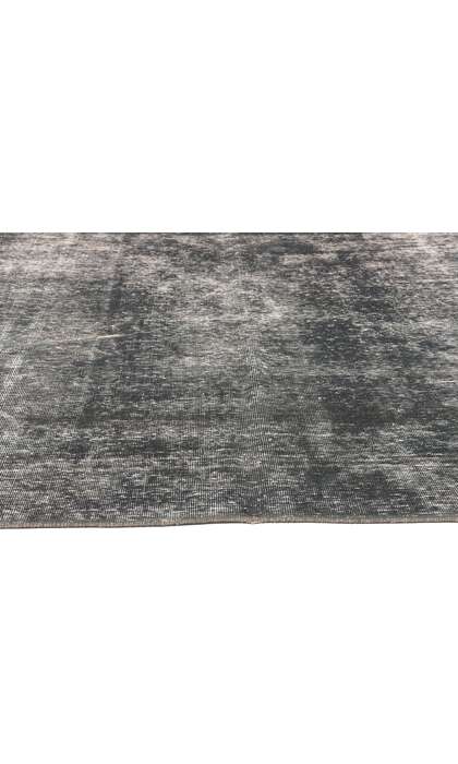 9 x 13 Vintage Black Overdyed Rug 60676