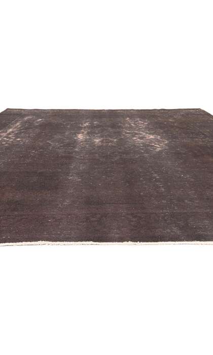 10 x 13 Vintage Turkish Brown Overdyed Rug 60694