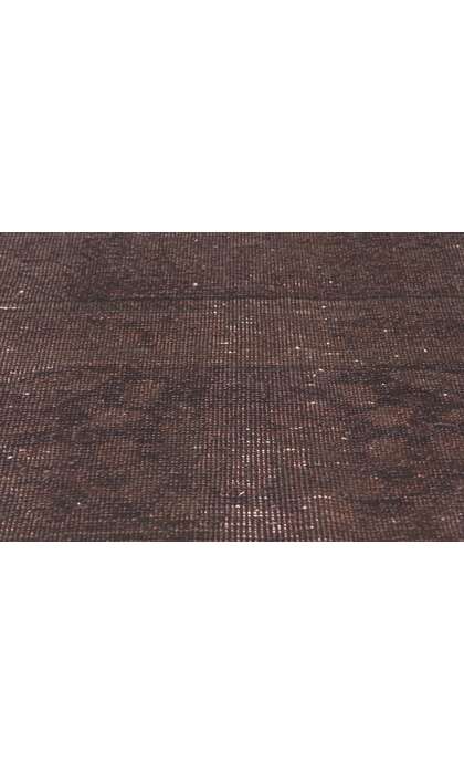10 x 13 Vintage Turkish Brown Overdyed Rug 60694