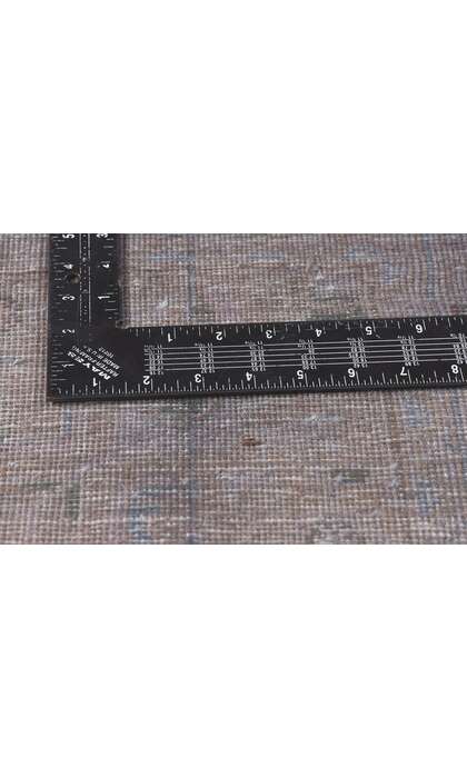 10 x 13 Vintage Turkish Gray Overdyed Rug Modern Industrial 60774