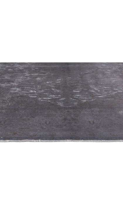 10 x 13 Vintage Turkish Gray Overdyed Rug Modern Industrial 60774