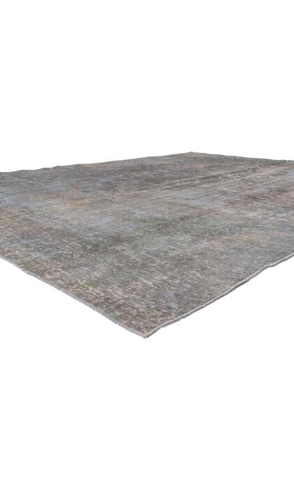 9 x 12 Vintage Turkish Gray Overdyed Rug 60607