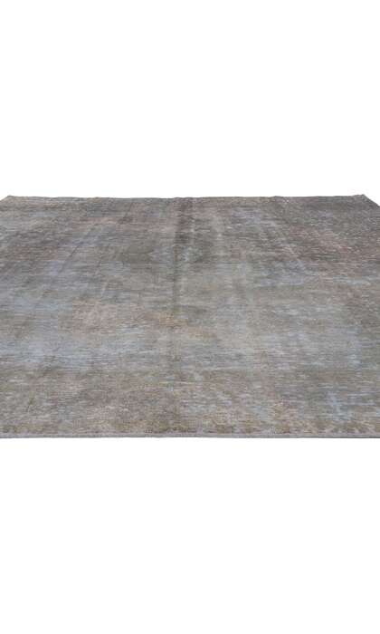 9 x 12 Vintage Turkish Gray Overdyed Rug 60607