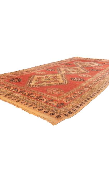 5 x 10 Vintage Red-Orange Moroccan Rug 20211