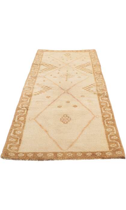 3 x 7 Vintage Muted Oushak Turkish Rug 53700