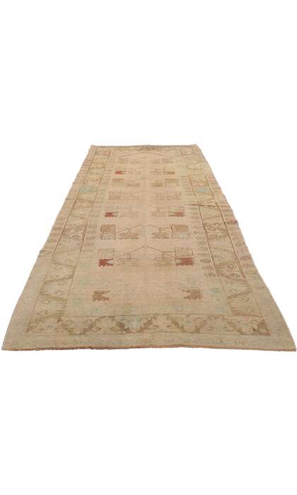 4 x 10 Vintage Turkish Oushak Rug 53704