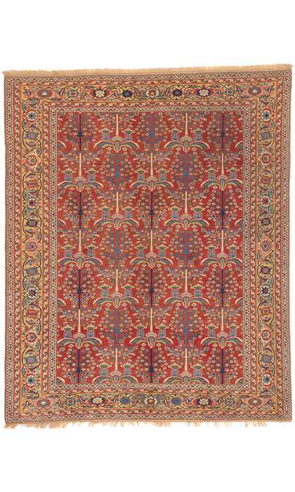 7 x 9 Vintage Turkish Oushak Rug Tree of Life Design 77005