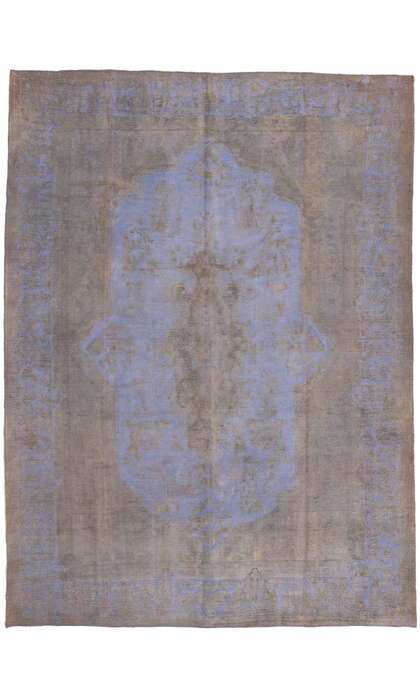 10 x 13 Vintage Turkish Pastel Overdyed Rug 60784