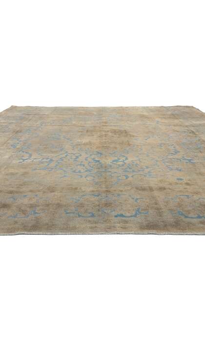 10 x 13 Vintage Turkish Earthy Overdyed Rug 60620