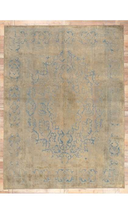 10 x 13 Vintage Turkish Earthy Overdyed Rug 60620