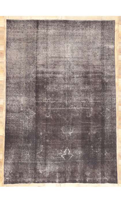 8 x 12 Vintage Turkish Overdyed Rug Modern Industrial 60684