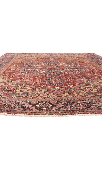 9 x 12 Vintage Persian Heriz Rug 78607
