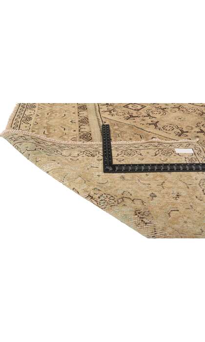 10 x 13 Vintage Brown Persian Mahal Rug 53729