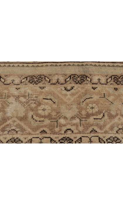 10 x 13 Vintage Brown Persian Mahal Rug 53729