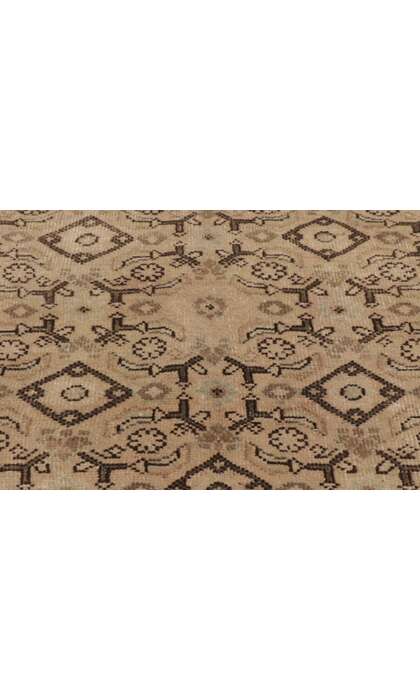 10 x 13 Vintage Brown Persian Mahal Rug 53729