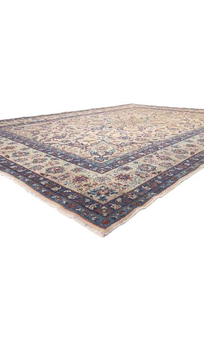 10 x 14 Vintage Persian Yazd Rug 76490
