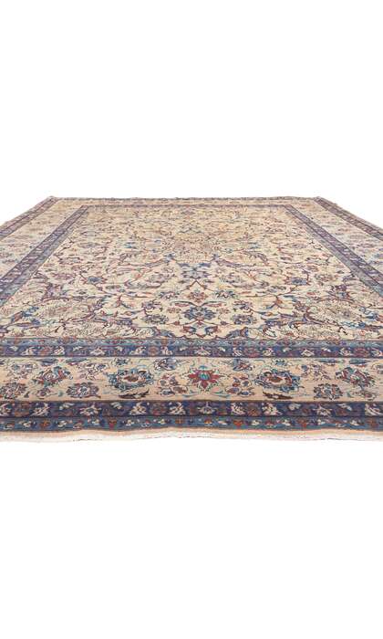 10 x 14 Vintage Persian Yazd Rug 76490