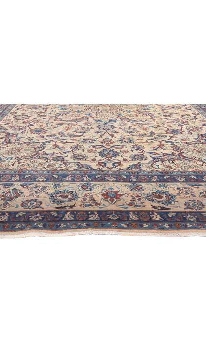 10 x 14 Vintage Persian Yazd Rug 76490
