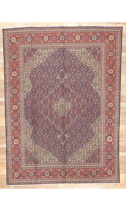 10 x 13 Vintage Persian Tabriz Rug 60713