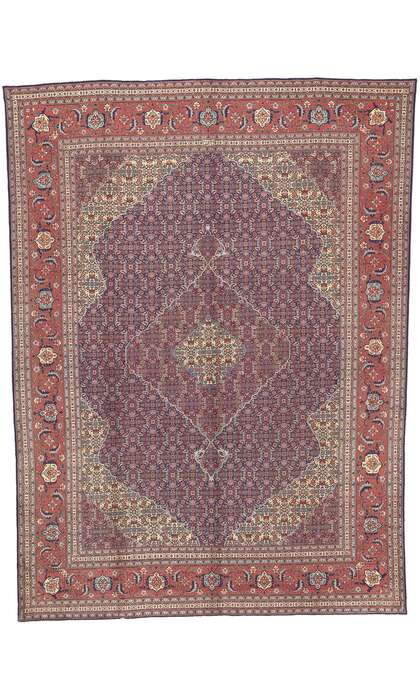 10 x 13 Vintage Persian Tabriz Rug 60713