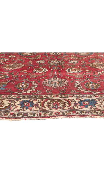 7 x 11 Rustic Vintage Persian Tabriz Rug 78237