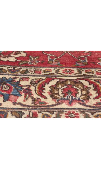 7 x 11 Rustic Vintage Persian Tabriz Rug 78237
