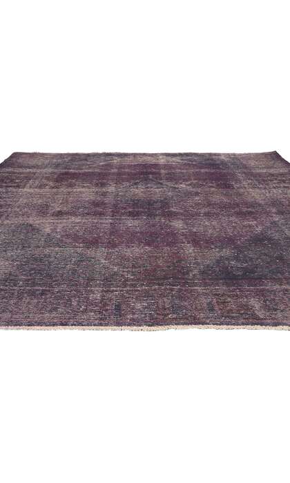 7 x  9 Vintage Turkish Purple Overdyed Rug 60685
