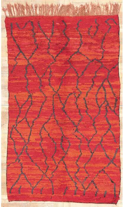 5 x 8 Vintage Red Talsint Moroccan Rug 74822