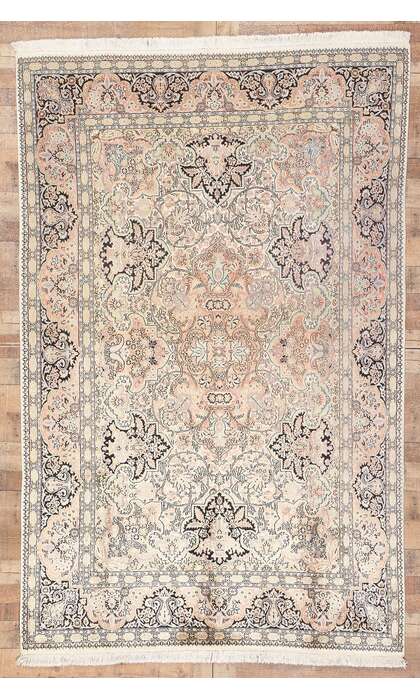 6 x 9 Silky Vintage Indian Kashmir Rug 77533