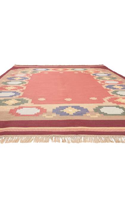 8 x 12 Anna Johanna Angstrom Vintage Swedish Rollakan Rug 77403