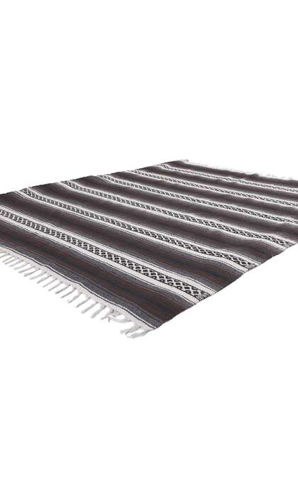 5 x 6 Modern Striped Indian Kilim Rug 78536