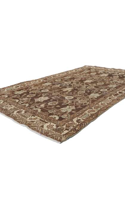 4 x 7 Antique Brown Persian Malayer Rug 60971