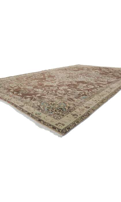 7 x 12 Antique-Worn Persian Faridan Rug 60961