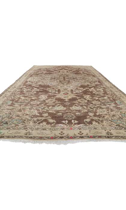 7 x 12 Antique-Worn Persian Faridan Rug 60961