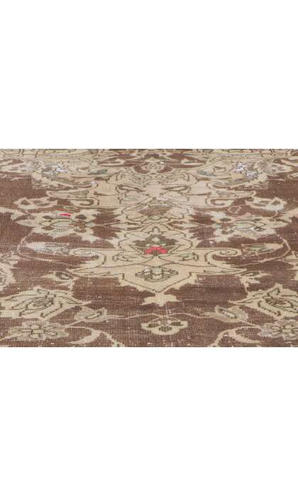 7 x 12 Antique-Worn Persian Faridan Rug 60961