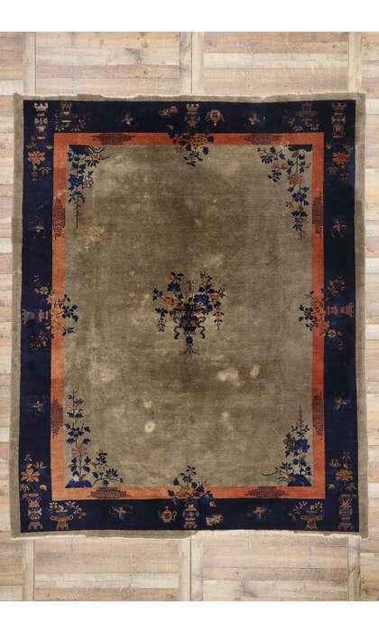 9 x 11 Antique Chinese Peking Rug 78126