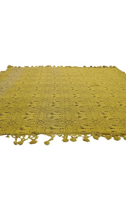 8 x 9 Antique Mexican Blanket Textile 72747