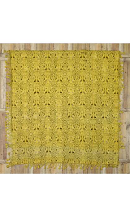 8 x 9 Antique Mexican Blanket Textile 72747