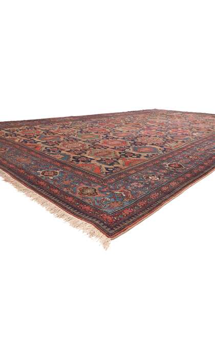 ​11 x 19 Oversized Antique Persian Bibikabad Hamadan Rug 78334