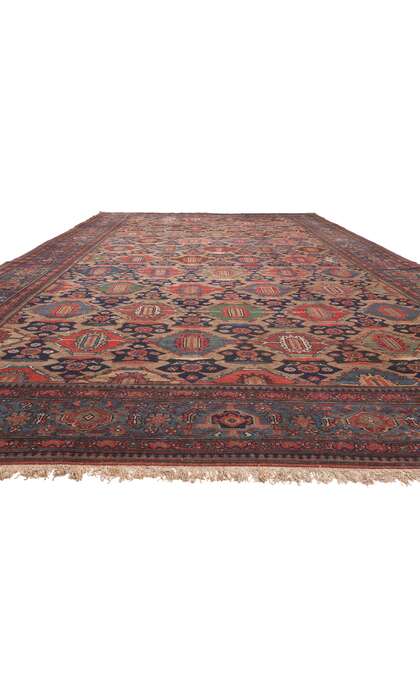 ​11 x 19 Oversized Antique Persian Bibikabad Hamadan Rug 78334