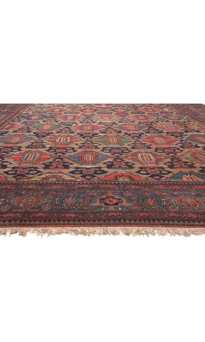 ​11 x 19 Oversized Antique Persian Bibikabad Hamadan Rug 78334