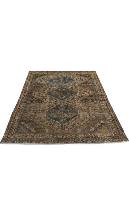 4 x 5 Antique Persian Hamadan Rug 60995