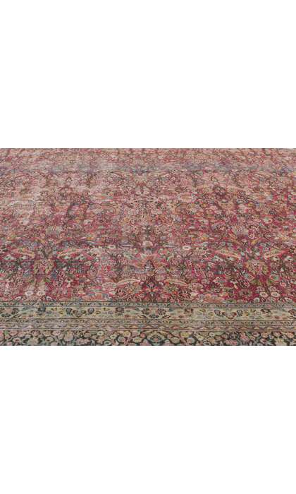12 x 19 Antique-Worn Persian Khorassan Rug 61022