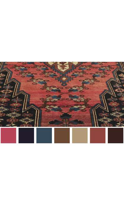 4 x 6 Antique Persian Hamadan Rug 60966