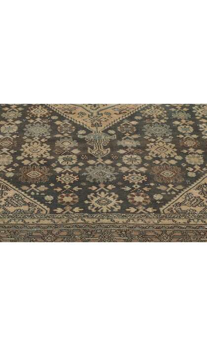 7 x 10 Earth-Tone Vintage Persian Hamadan Rug 61007